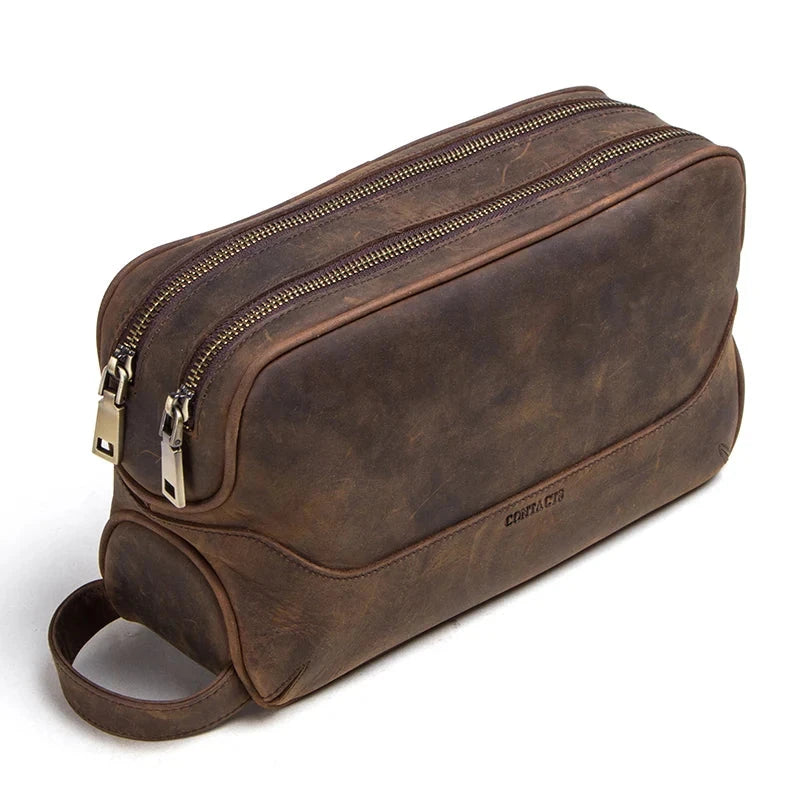 Trousse de toilette homme cuir Essence