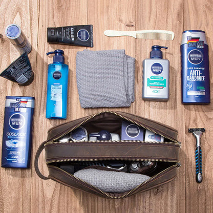 Trousse de toilette homme cuir Essence