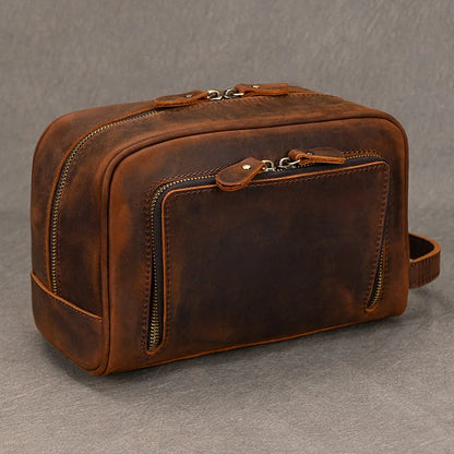 Trousse de toilette homme cuir