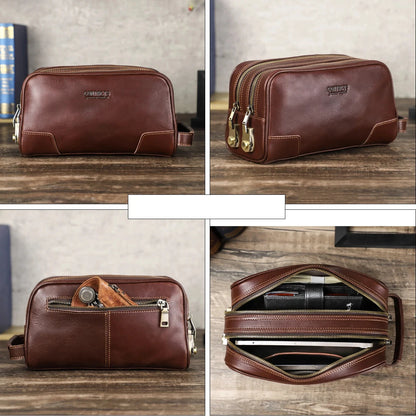 Trousse de toilette homme cuir Signature